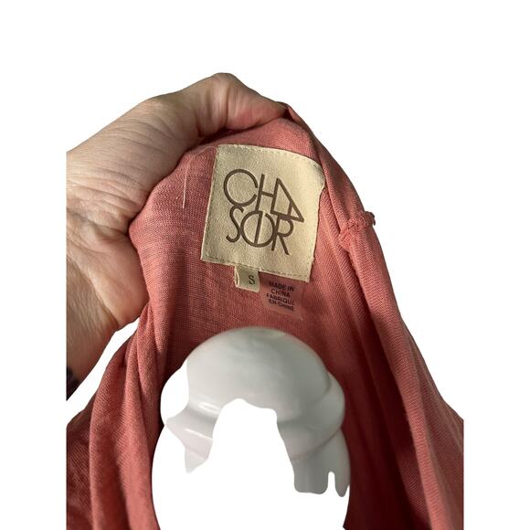 NWT Women's Chaser pink long sleeve 1/2 button lightweight hoodie - Small - Picture 5 of 5